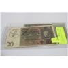 GERMAN NAZI WAFFEN SS BANK NOTE X2