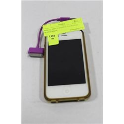 WHITE APPLE IPHONE 4 FOR BELL W/CHARGE CORD