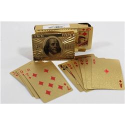 PACK OF 24KT GOLD FOIL PLAYING CARDS W/CERTIFICATE