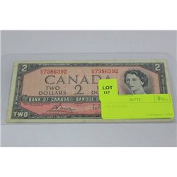 CANADIAN 1954 $2 NOTE