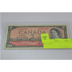 CANADIAN 1954 $2 NOTE