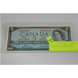 GEM UNC 1954 $5 NOTE SCARCE