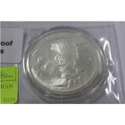 1.3 TROY OUNCE SILVER CANADIAN EXPLORERS MEDALLION