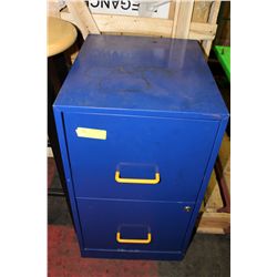 BLUE 2 DRAWER FILING CABINET