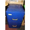 Image 1 : BLUE 2 DRAWER FILING CABINET
