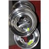 Image 1 : 3 USED ALUMINUM QUAD RIMS SIZE UNKNOWN
