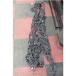 SET OF HEAVY DUTY SEMI STEERING CHAINS
