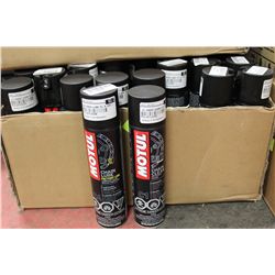 BOX OF APPROX 80 MOTUL CHAIN CLEAN AND LUBE