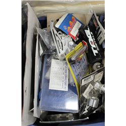 TOTE OF ASST. NEW MOTORCYCLE PARTS ON CHOICE