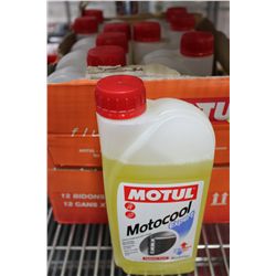 BOX OF 10 BOTTLES MOTUL MOTO COOL COOLANT