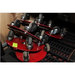 SET OF 6 ROUND SKI-DOO DOLLY