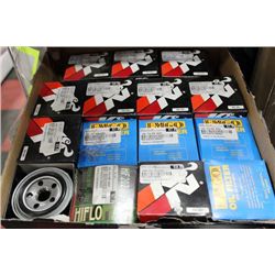BOX OF M GO AND K&N OIL FILTERS