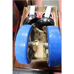 6 ASST. HEAVY DUTY CASTORS