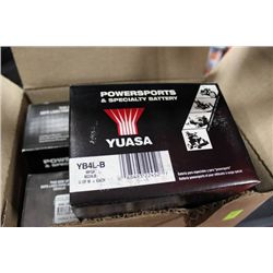 BOX W 3 NEW YUASA MOTORCYCLE BATTERIES