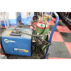 MILLER 140 AUTO SET TIG WELDER W/ GAS TANK