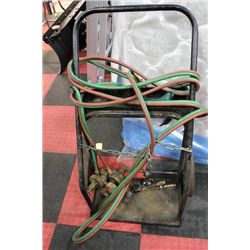ACETYLENE CART W HOSES AND GAUGES
