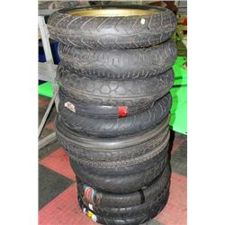 STACK OF 14 ASST. MOTORCYCLE TIRES SOLD TOGETHER