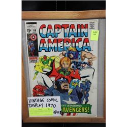 1970 CAPTAIN AMERICA VINTAGE COMIC DISPLAY