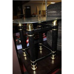 BLACK AND GOLD SIDE TABLE