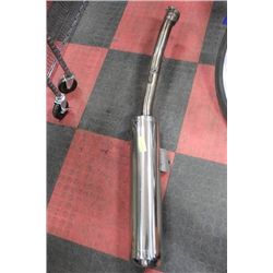 PAIR OF CHROME MUFFLERS W EXHAUST PIPES