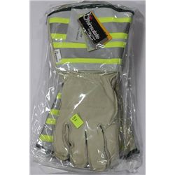 PAIR OF THINSULATE LEATHER XL WORK GLOVES
