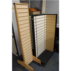 2 WOOD DISPLAY STANDS
