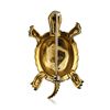 Image 2 : 18KT Yellow Gold 0.02ctw Ruby Turtle Brooch