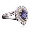 Image 2 : 14KT White Gold 1.22ct Tanzanite and Diamond Ring