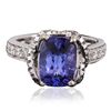 Image 1 : 18KT White Gold 3.06ct Tanzanite and Diamond Ring