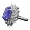 Image 2 : 14KT White Gold 8.00ct Tanzanite and Diamond Ring