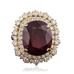 14KT Yellow Gold 16.36ct Ruby and Diamond Ring