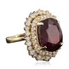 Image 2 : 14KT Yellow Gold 16.36ct Ruby and Diamond Ring