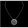 Image 1 : 14KT White Gold 1.25ctw Diamond Pendant With Chain