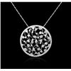 Image 2 : 14KT White Gold 1.25ctw Diamond Pendant With Chain