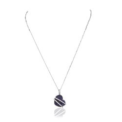 14KT White Gold 0.12ctw Diamond Pendant With Chain