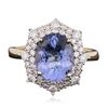 Image 1 : 14KT Yellow Gold 3.20ct Tanzanite and Diamond Ring