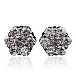 14KT White Gold 1.65ctw Diamond Earrings