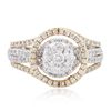 Image 1 : 14KT Two-Tone Gold 0.73ctw Diamond Ring