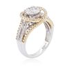 Image 3 : 14KT Two-Tone Gold 0.73ctw Diamond Ring