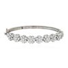 Image 1 : 14KT White Gold 4.29ctw Diamond Bangle Bracelet