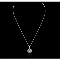 14KT White Gold 0.91ctw Diamond Pendant With Chain