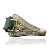 Image 2 : 14KT Yellow Gold 1.63ct Emerald and Diamond Ring