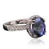 Image 2 : 18KT White Gold 3.31ct Tanzanite and Diamond Ring