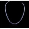 Image 1 : 14KT White Gold 32.24ctw Sapphire and Diamond Necklace