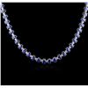 Image 2 : 14KT White Gold 32.24ctw Sapphire and Diamond Necklace