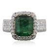 Image 1 : 14KT Two-Tone Gold 3.45ct Emerald and Diamond Ring