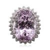 Image 1 : 14KT White Gold 40.04ct GIA Certified Kunzite and Diamond Ring