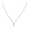 Image 2 : 14KT White Gold 0.72ctw Diamond Pendant With Chain