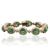 Image 1 : 14KT Yellow Gold 17.40ctw Emerald and Diamond Bracelet