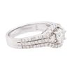 Image 2 : 14KT White Gold 0.88ctw Diamond Ring